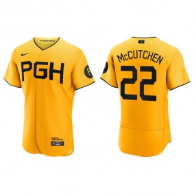 Men's Pittsburgh Pirates Andrew McCutchen Gold City Connect Authentic Jersey
