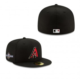 Men's Arizona Diamondbacks Black 2023 Postseason Side Patch 59FIFTY Fitted Hat