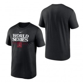 Men's Arizona Diamondbacks Nike Black 2023 World Series Authentic Collection Dugout T-Shirt