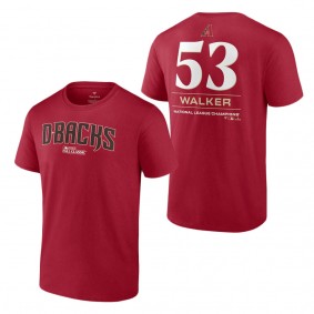Men's Arizona Diamondbacks Christian Walker Fanatics Branded Red 2023 World Series Name & Number T-Shirt
