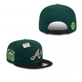 Men's Atlanta Braves Green Black Sour Apple Big League Chew Flavor Pack 9FIFTY Snapback Hat
