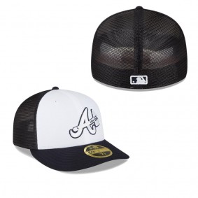 Men's Atlanta Braves Navy White 2023 On-Field Batting Practice Low Profile 59FIFTY Fitted Hat