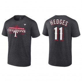 Men's Austin Hedges Texas Rangers Charcoal 2023 American League Champions T-Shirt