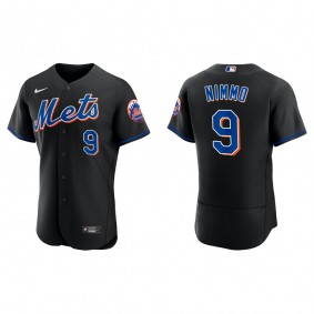 Men's New York Mets Brandon Nimmo Black Authentic Alternate Jersey