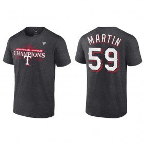 Men's Brett Martin Texas Rangers Charcoal 2023 American League Champions T-Shirt
