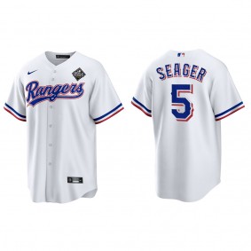 Men's Corey Seager Texas Rangers White 2023 World Series Replica Jersey