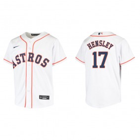 Youth Houston Astros David Hensley White Replica Home Jersey