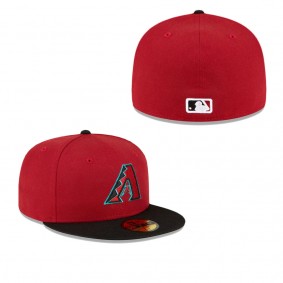 Men's Arizona Diamondbacks Red Black Home Authentic Collection On-Field 59FIFTY Fitted Hat