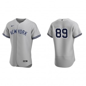 Men's Jasson Dominguez New York Yankees Gray Authentic Road Jersey