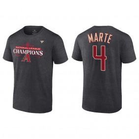 Men's Ketel Marte Arizona Diamondbacks Charcoal 2023 National League Champions T-Shirt