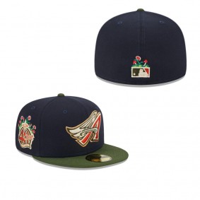 Los Angeles Angels Cooperstown Collection Sprouted 59FIFTY Fitted Hat Navy