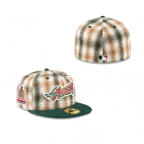 Just Caps Plaid Los Angeles Angels 59Fifty Fitted Hat