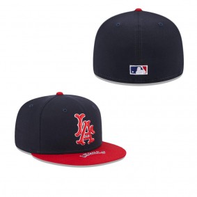 Los Angeles Angels On Deck 59FIFTY Fitted Hat Navy Red