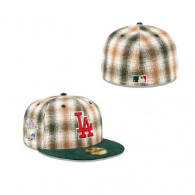 Just Caps Plaid Los Angeles Dodgers 59Fifty Fitted Hat