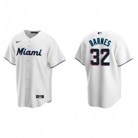 Men's Miami Marlins Matt Barnes White Replica Home Jersey