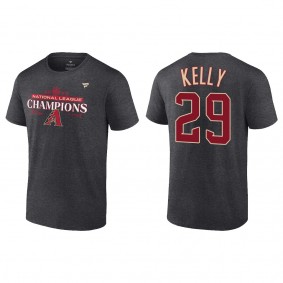 Men's Merrill Kelly Arizona Diamondbacks Charcoal 2023 National League Champions T-Shirt
