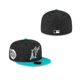 Miami Marlins Just Caps Heathered Crown 59FIFTY Fitted Hat