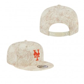 Men's New York Mets Cream Spring Training Leaf 9FIFTY Snapback Hat
