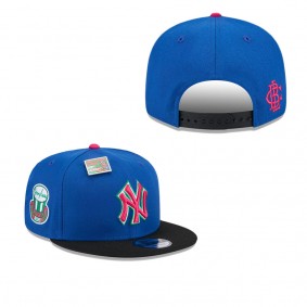 Men's New York Yankees Royal Black Watermelon Big League Chew Flavor Pack 9FIFTY Snapback Hat