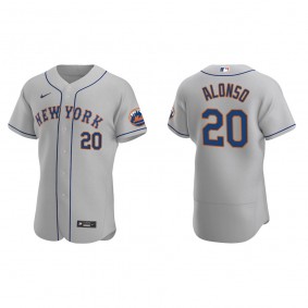 Men's New York Mets Pete Alonso Gray Authentic Road Jersey