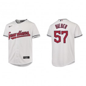 Youth Cleveland Guardians Shane Bieber White Replica Jersey