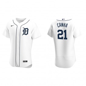 Detroit Tigers Mark Canha White Authentic Home Jersey